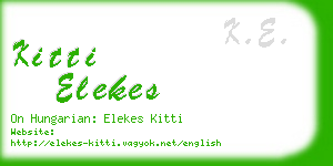 kitti elekes business card